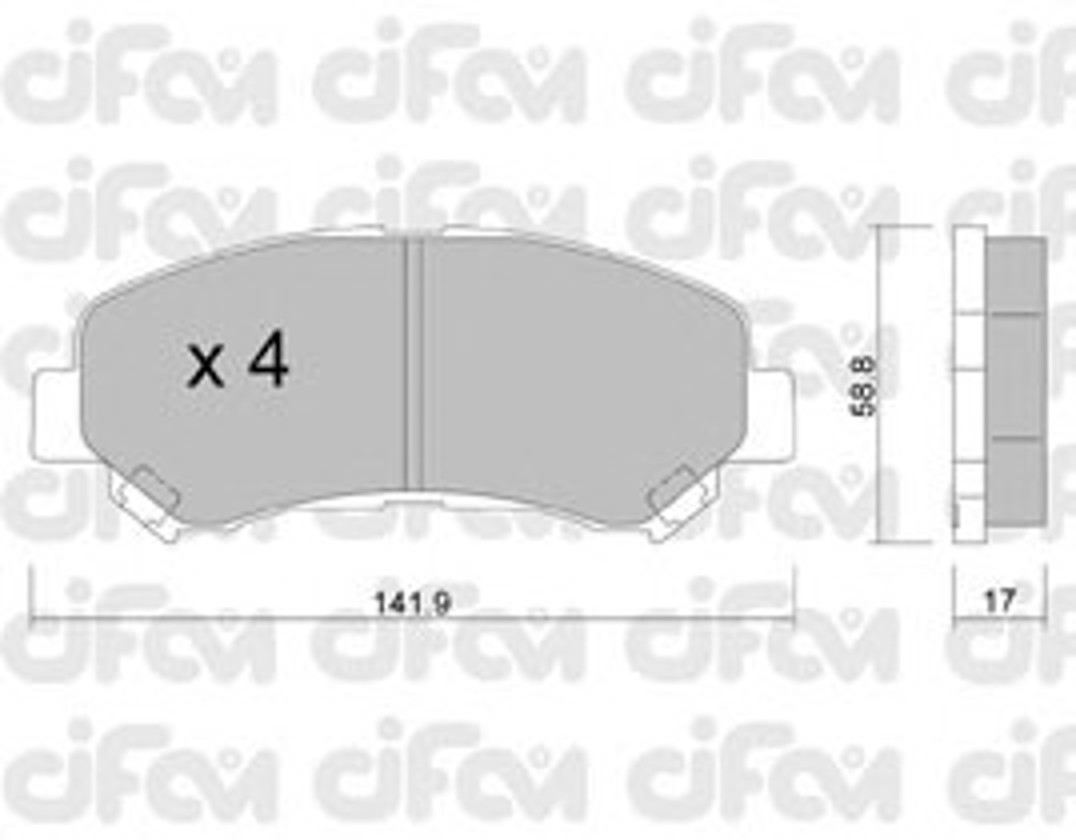 Колодки тормозные дисковые CIFAM 822-792-0