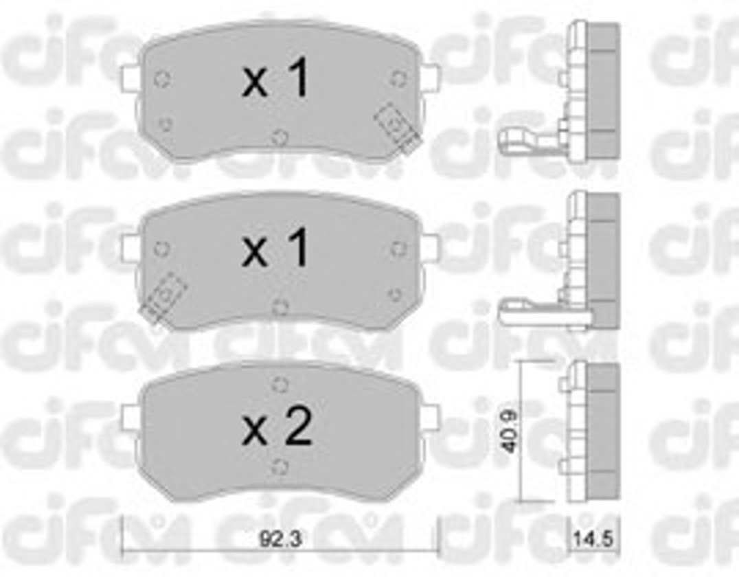 Колодки тормозные дисковые CIFAM 822-815-0