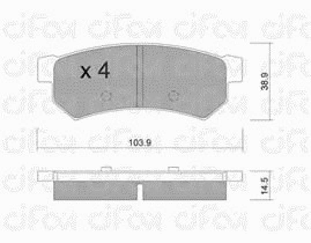 Колодки тормозные дисковые CIFAM 822-846-0