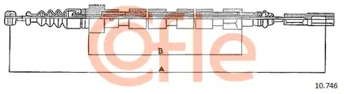 Трос стояночного тормоза cofle COFLE 10.746
