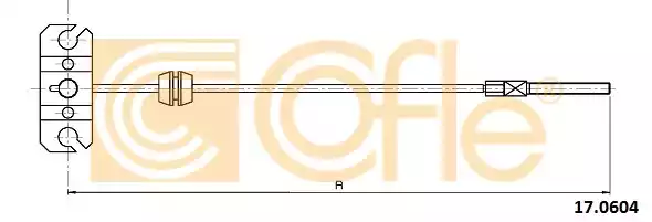 Трос ручника COFLE 17.0604