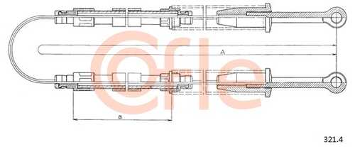 Трос ручника COFLE 321.4