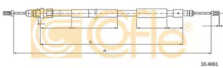 Трос стояночного тормоза COFLE 10.4661