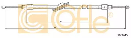 Трос стояночного тормоза COFLE 10.9445