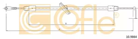 Трос стояночного тормоза COFLE 10.9864