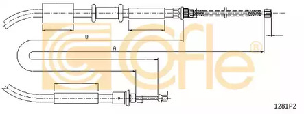 Трос стояночного тормоза COFLE 1281P2