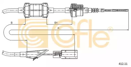Трос управления сцеплением COFLE 412.11