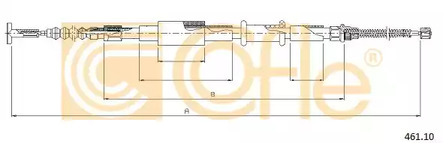 Трос стояночного тормоза COFLE 461.10