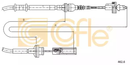 Трос управления сцеплением COFLE 462.6
