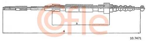 Трос стояночного тормоза задн seat toledo all дисковые тормоза COFLE 92.10.7471