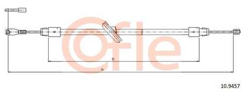 Трос стояночного тормоза COFLE 92.10.9457