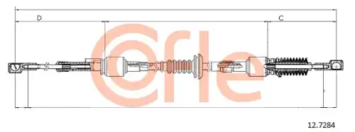 Трос кпп COFLE 92.12.7284