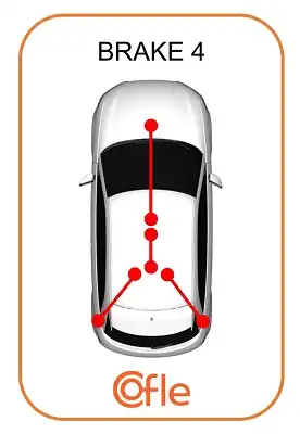 Трос стояночного тормоза лев chrysler voyager 96-00 COFLE 92.20.095B104