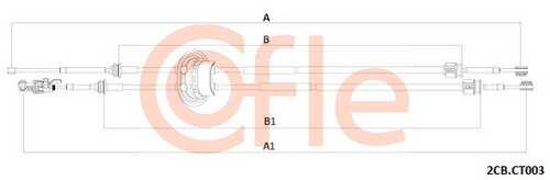 Трос кпп COFLE 92.2CB.CT003