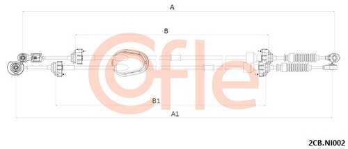 Трос кпп COFLE 92.2CB.NI002