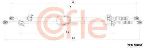 Трос кпп COFLE 92.2CB.NI004