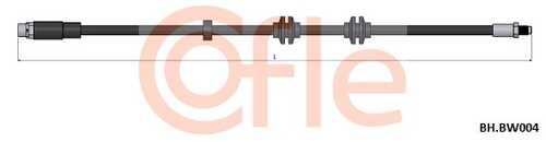 Шланг тормозной передн bmw 1 (e81/e82/e87/e88) 03- / 3 (e90/e91/e92/e93) 04- / z4 roadster (e89) 09- COFLE 92.BH.BW004