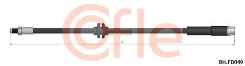 Шланг тормозной задн ford c-max 07- / focus 06- COFLE 92.BH.FD049