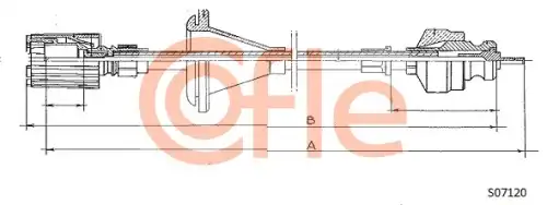 92.s07120 трос спидометра COFLE 92.S07120