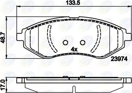 Колодки пер COMLINE CBP01598