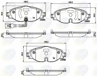 Колодки пер COMLINE CBP12158