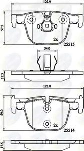 Колодки bmw 3 series COMLINE CBP02147