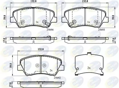 Колодки пер COMLINE CBP32152