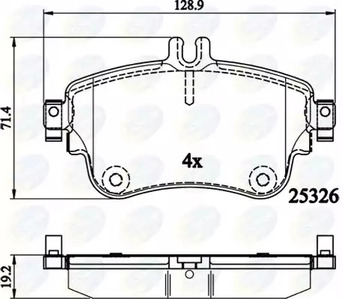 Колодки пер COMLINE CBP02151