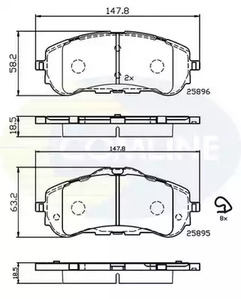 Тормозные колодки COMLINE CBP32232