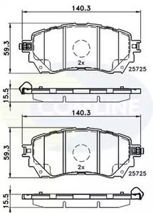 Колодки пер COMLINE CBP32237