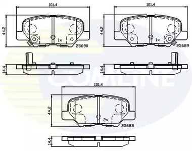 Колодки зад maz 6 (gj/gh) 12- COMLINE CBP32238