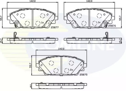 Колодки пер COMLINE CBP32242