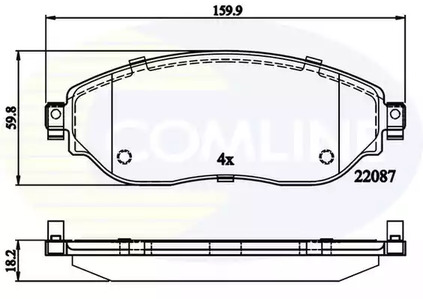 Колодки COMLINE CBP02285