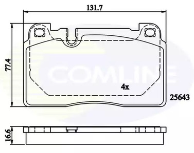 Тормозные колодки COMLINE CBP02302