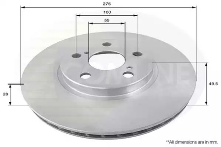 Тормозные диски COMLINE ADC0154V