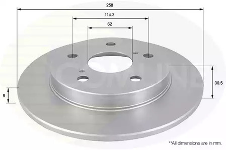 Тормозные диски COMLINE ADC01145