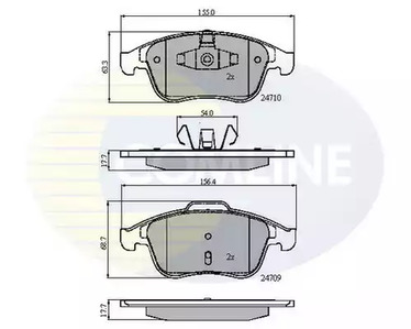 Колодки тормозные дисковые COMLINE CBP01725