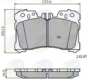 Колодки тормозные дисковые COMLINE CBP01733