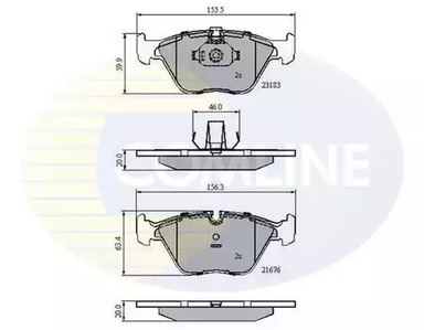 Колодки тормозные COMLINE CBP01744
