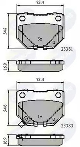 Комплект тормозных колодок дисковый тормоз COMLINE CBP31739
