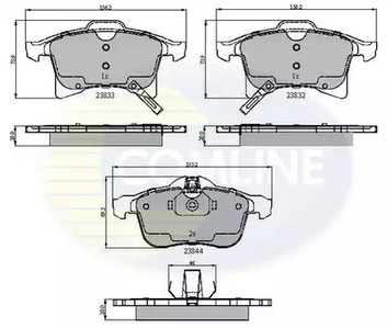 Комплект тормозных колодок дисковый тормоз COMLINE CBP31307
