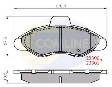 Комплект тормозных колодок дисковый тормоз COMLINE CBP0393