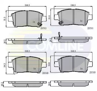 Колодки тормозные дисковые COMLINE CBP31155