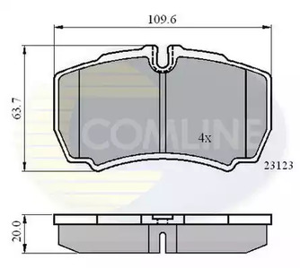 Колодки тормозные дисковые COMLINE CBP01034