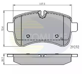 Колодки тормозные дисковые COMLINE CBP01617