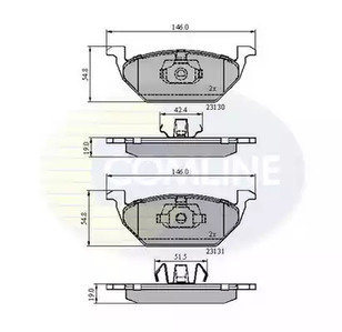 Комплект тормозных колодок дисковый тормоз COMLINE CBP0889