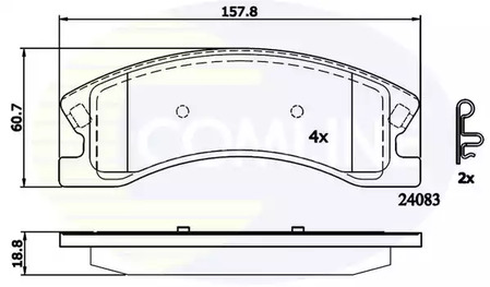 Колодки тормозные дисковые COMLINE CBP31202
