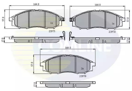 Комплект тормозных колодок дисковый тормоз COMLINE CBP31193