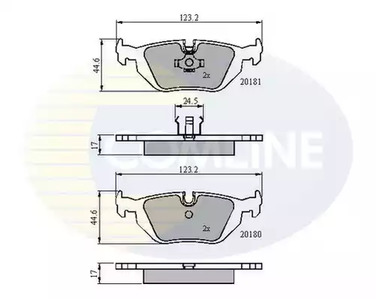 Комплект тормозных колодок дисковый тормоз COMLINE CBP0166