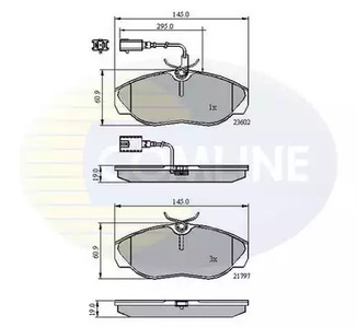 Комплект тормозных колодок дисковый тормоз COMLINE CBP11031
